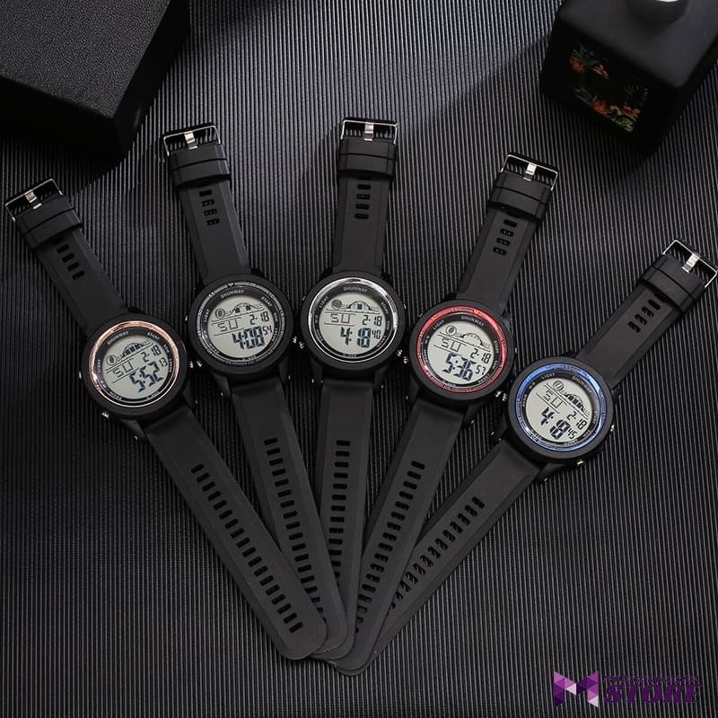Relógio masculino multifuncional esportivo à prova d'água LED digital S-909
