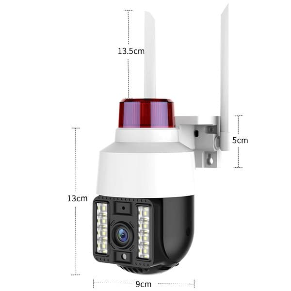 Camera De Segurança Speed Dome HD 1080p Com Visão Noturna, Movimento, Rotação, Alerta  e WIFI