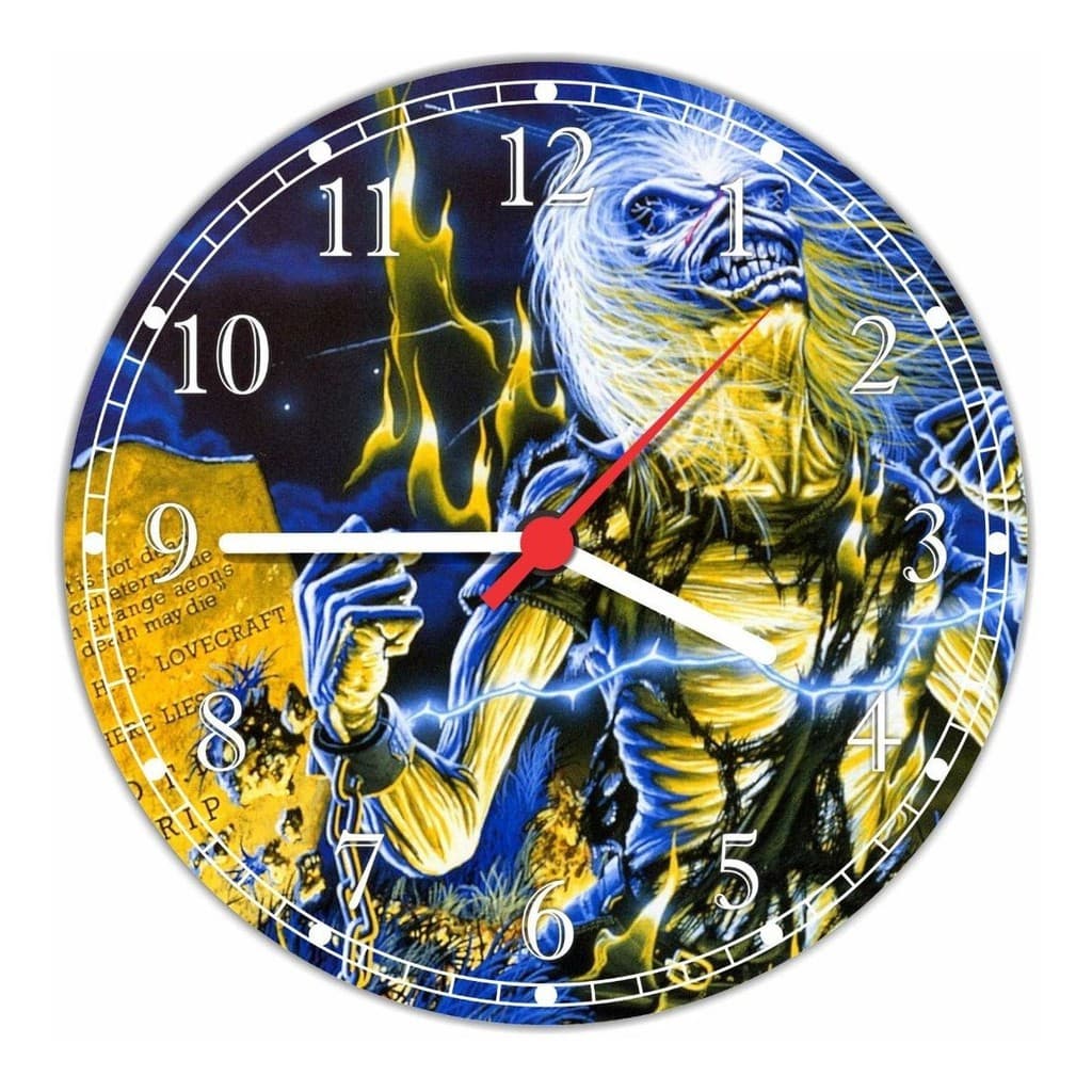 Relógio De Parede Iron Maiden Rock Bandas Quartz