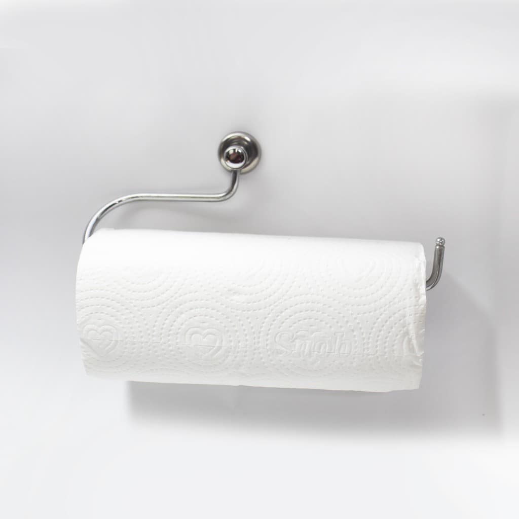 Porta Papel Toalha - 25cm - Cozinha - Aço Cromado