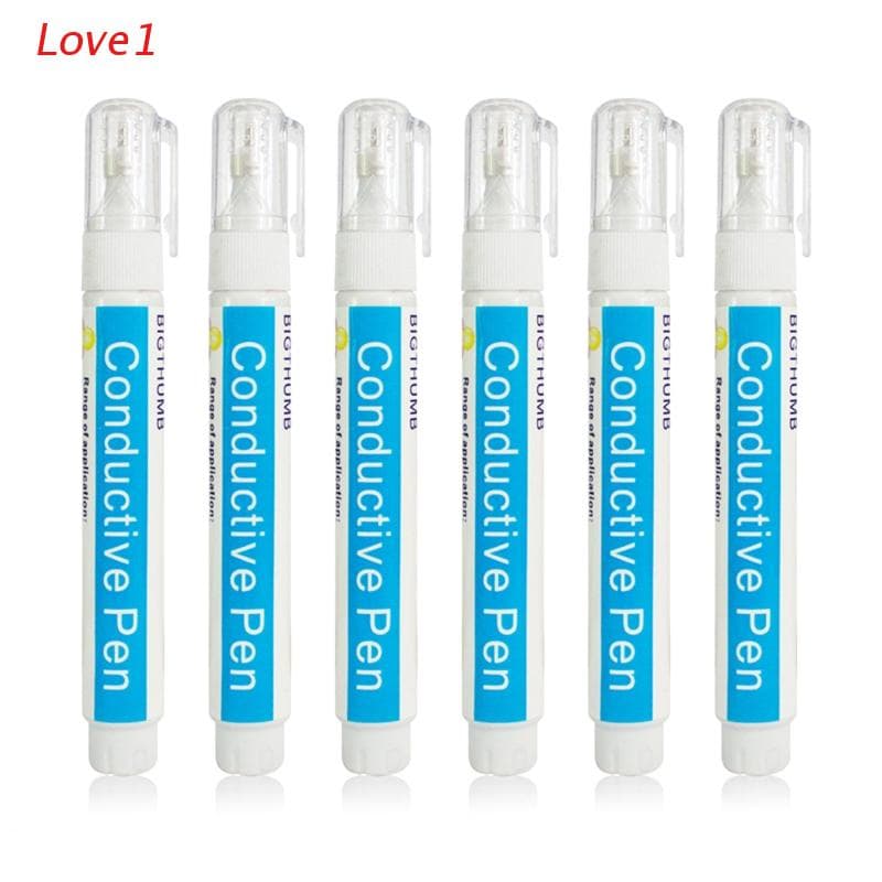 Love1 Condutora Caneta Super Condutiva Para Experimentos Projetos Circuito Bronze Cor Prata Opcional