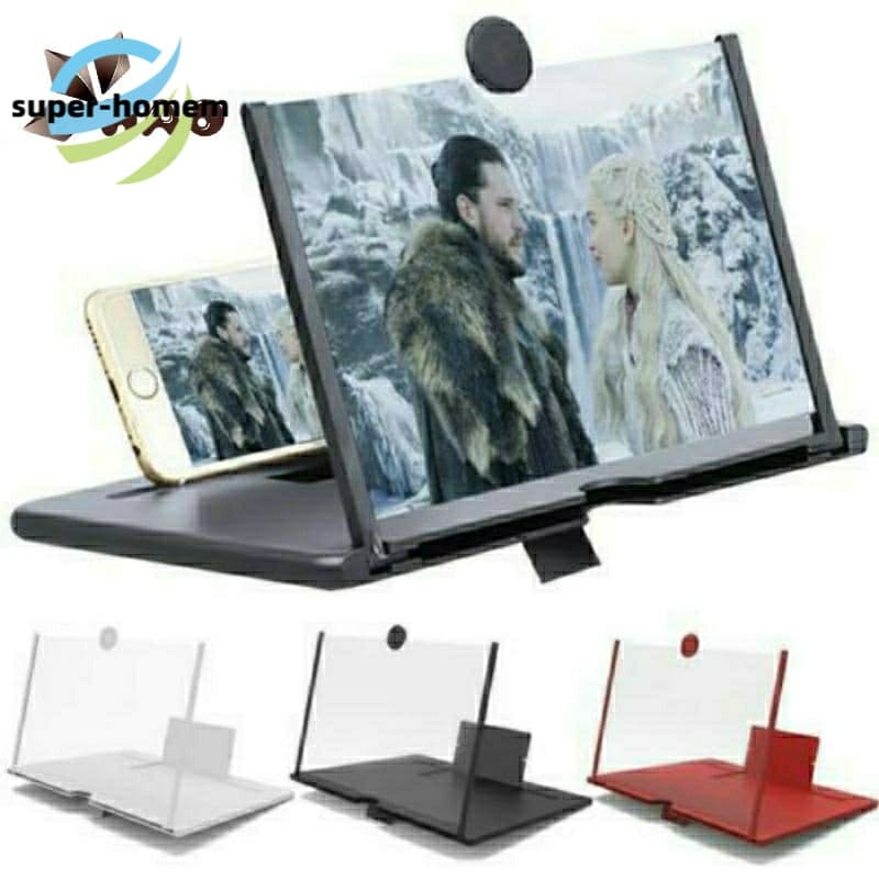 Ampliador De Tela Lente 3d Suporte Dobrável De Celular 12 Polegadas e 10 Polegadas