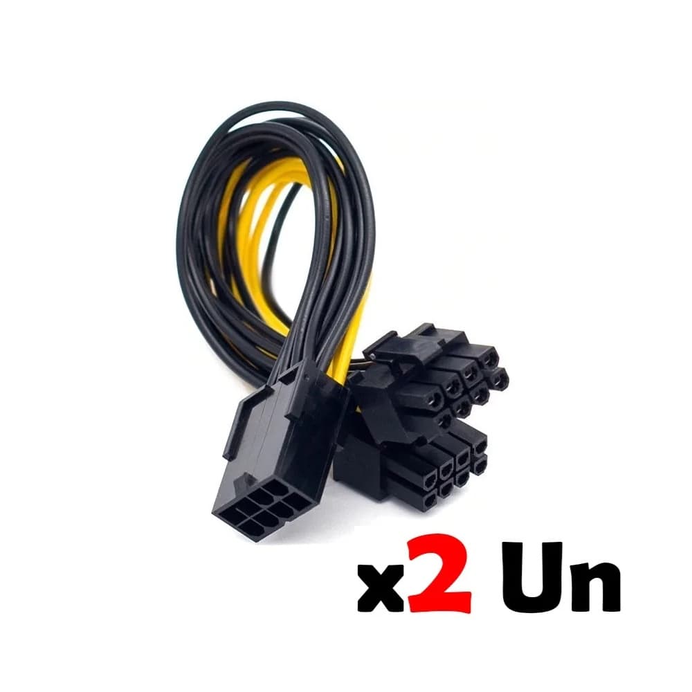 Duplicador Pci-express Cabo Y Splitter Extensor Multiplicador Energia Adaptador 8 Pinos (6+2) VGA