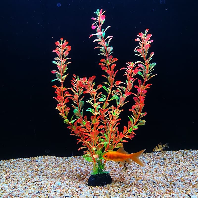 30cm Aquário Paisagismo Simulação Água Grama Verde Planta artificial Flor Falsa Tanque De Peixes Decoração Acessórios Or