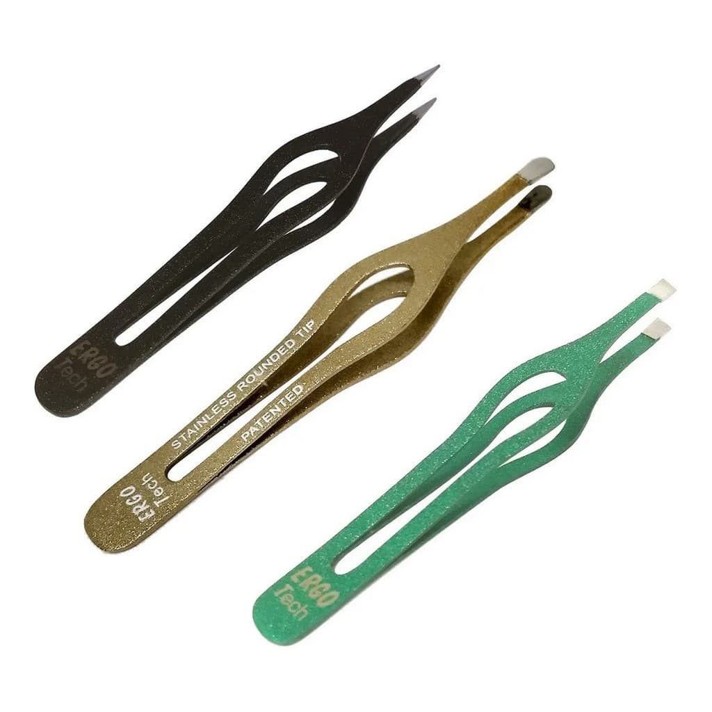 Kit 3 Pinça De Sobrancelha Solingem Chanfrada + Fina + Reta