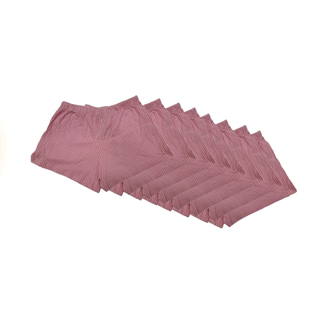 8 Shorts Rosa Listrado Feminino Soltinho Muito Confortável