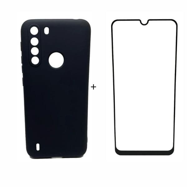 Capa Capinha Case Aveludada + Película de vidro 9D MOTO ONE FUSION