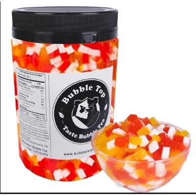 Jelly Bubble Top - 1kg Fruit Mix Suco Bubble Top Chá -Gelatina