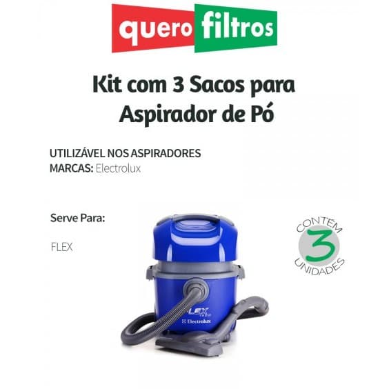 Saco Filtro Para Aspirador De Pó Electrolux Flex