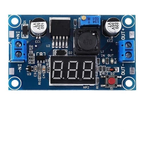 Regulador Tensão Ajustável Lm2596 Dc-dc Step Down + Display