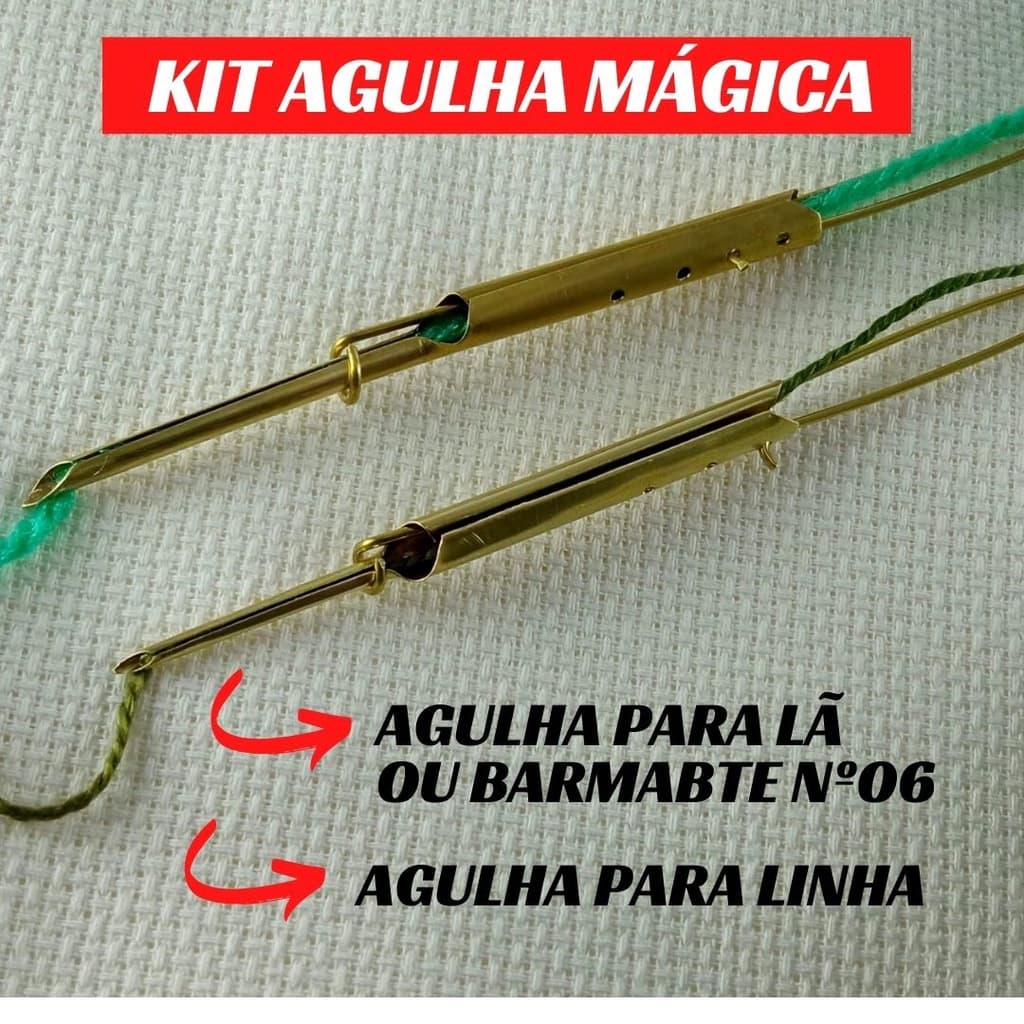 Kit 2 Agulhas Mágica Ponto Russo Original De Para Talagarça /tecidos