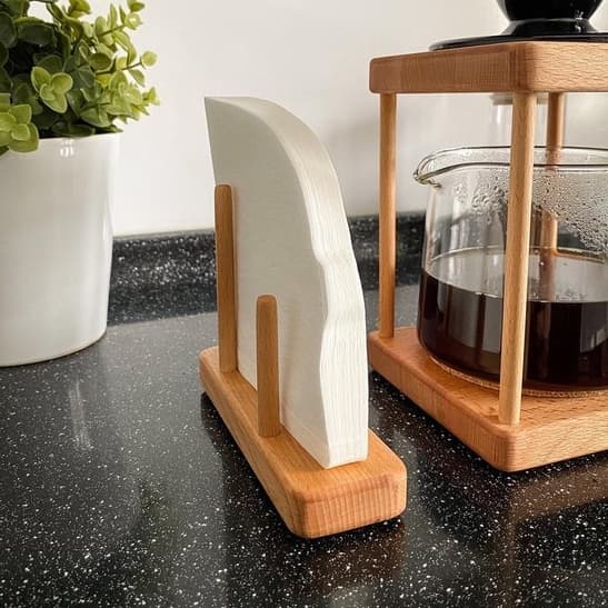 Porta Filtro de Papel, organizador de mesa casa e decoração e Guardanapo de Papel Modelo Pino
