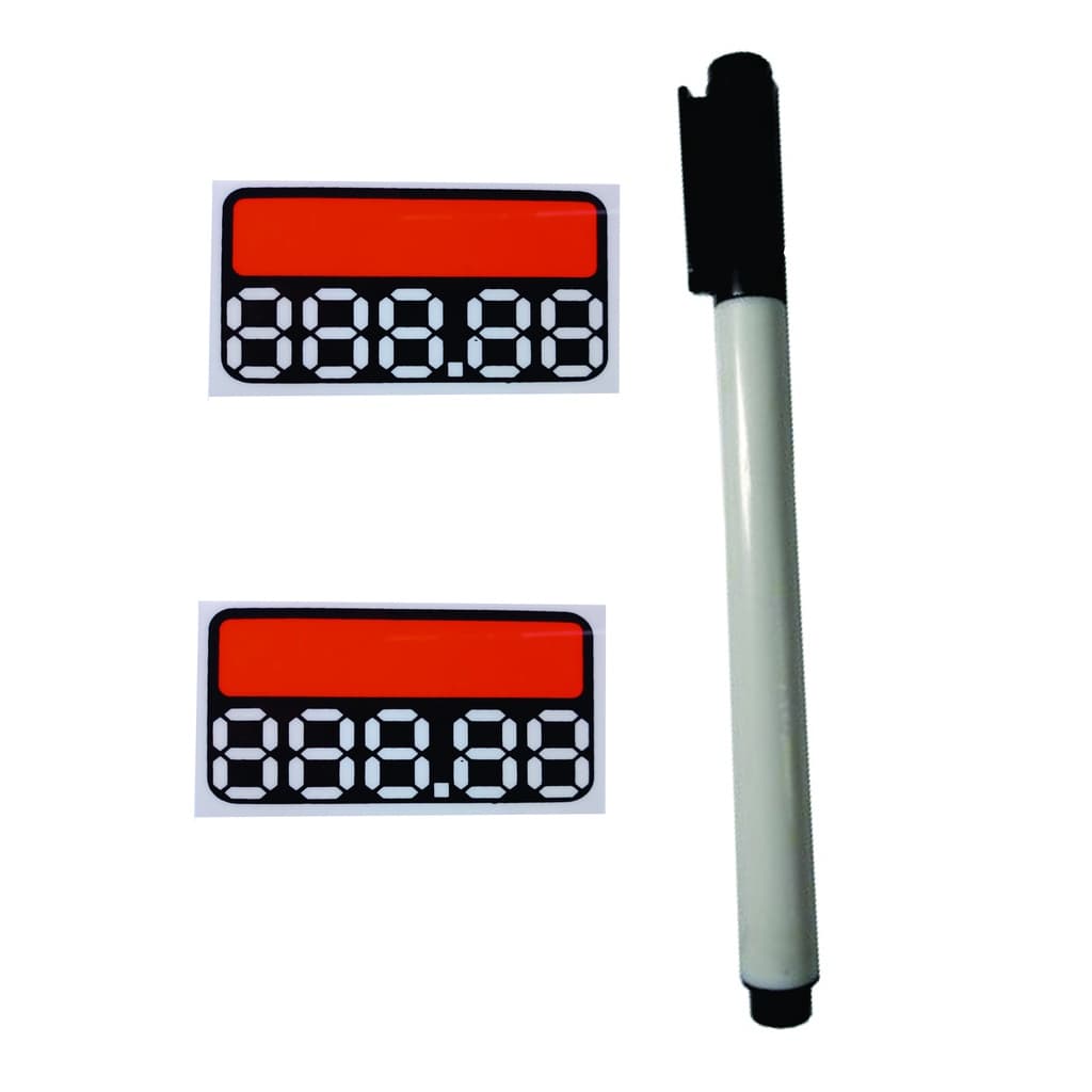 Kit 100 placas de preço digito reutilizável/lisa/pvc/5,5x3,4/editável/para lojas/roupas/sapato