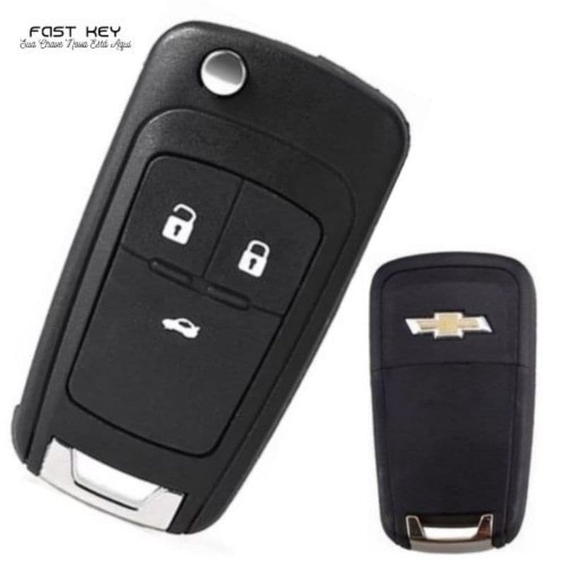 Chave Canivete Gm Onix Prisma Cobalt Cruze Spin 3 Botões