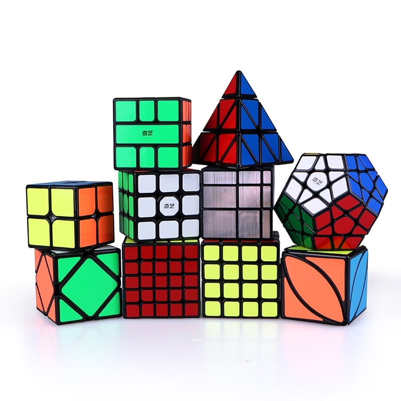 Puzzle Children's Cube  2021 Cubo Mágico Rubik Cube Qiyi 3x3 Adesivo Preto Suave Five Magic Speed Cube