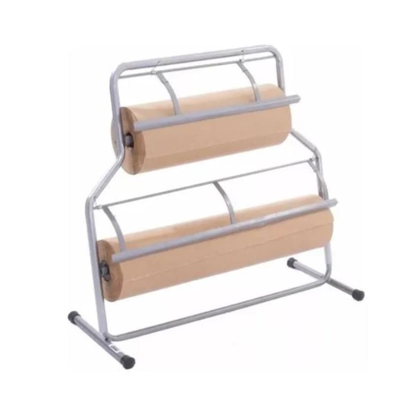 Suporte Duplo Bobina Papel Kraft De 40 60 Cm + 2x Bobinas