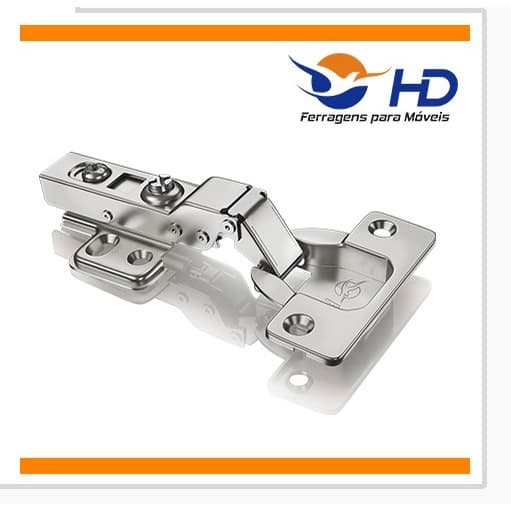 Kit Dobradiça com amortecedor CURVA OU RETA 35mm