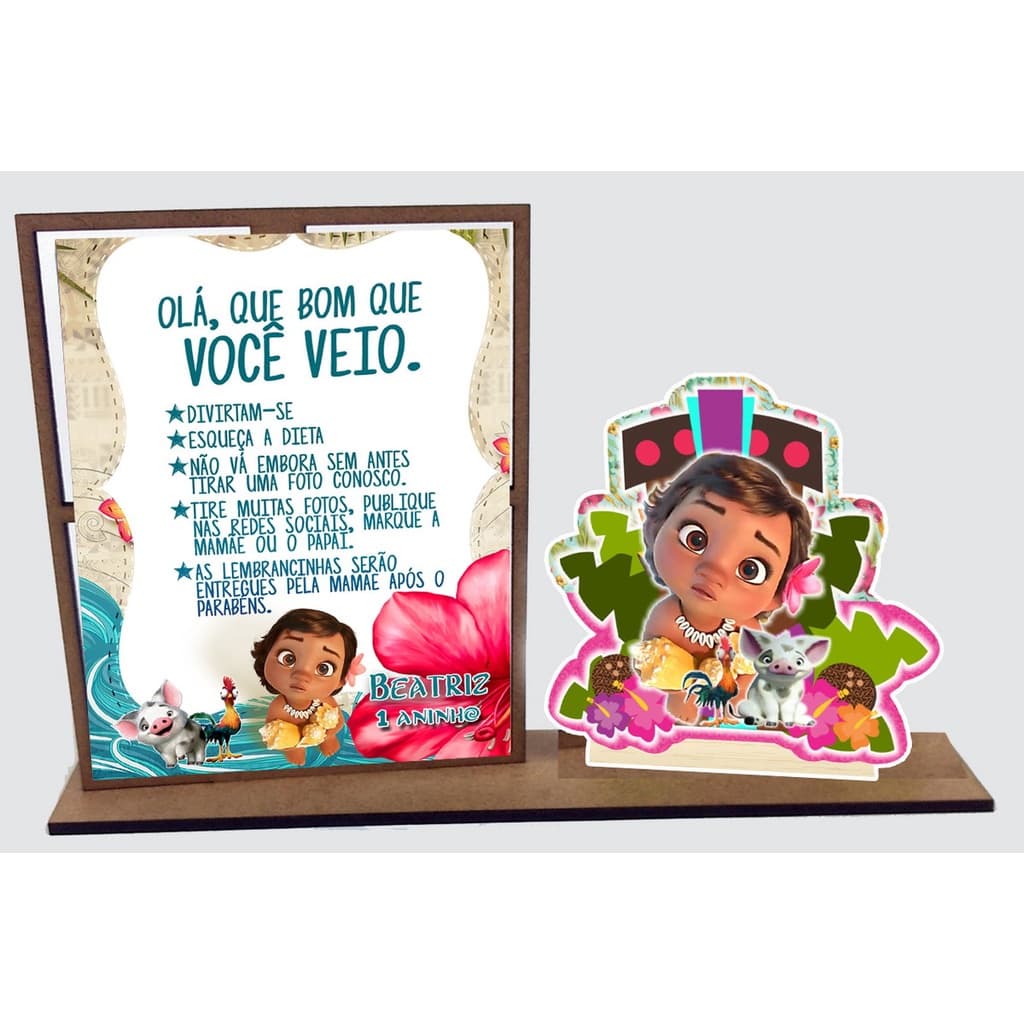 Porta retrato para Lembrancinha  moana baby com 10 unidades