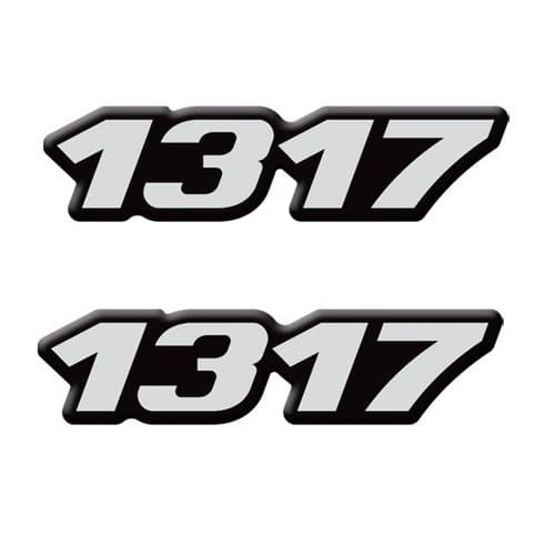Emblema Adesivo Para Caminhão Mercedes Benz 1317 Par