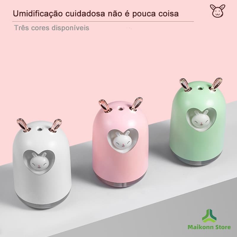 Dispositivo purificador de ar umidificador de ar portátil USB e aromaterapia luz LED