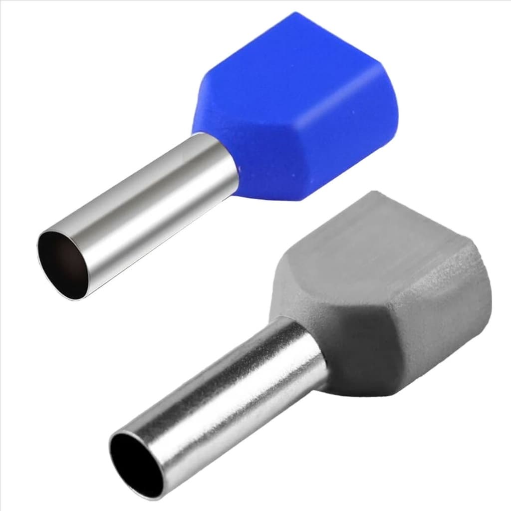 100x Terminal Tubular Ilhos Duplo 2,5mm E 4mm Te2510 Te4012