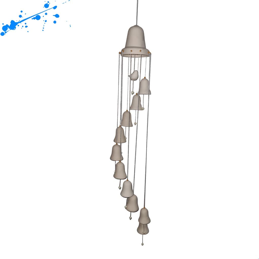 Mensageiro dos Ventos Sino dos Ventos Ceramica 85 cm