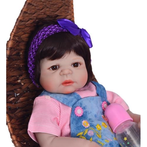 Bebe Reborn Bia 55cm Promoção Silicone Pronta Entrega Barata