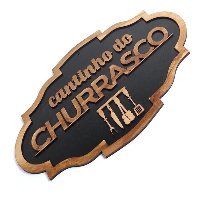 Placa Decorativa Cantinho Do Churrasco Madeira Mdf