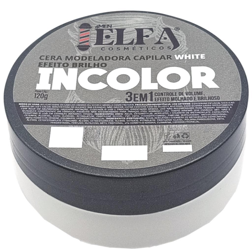 Cera Modeladora Capilar Elfa Incolor 4 Man Extra Forte 120g