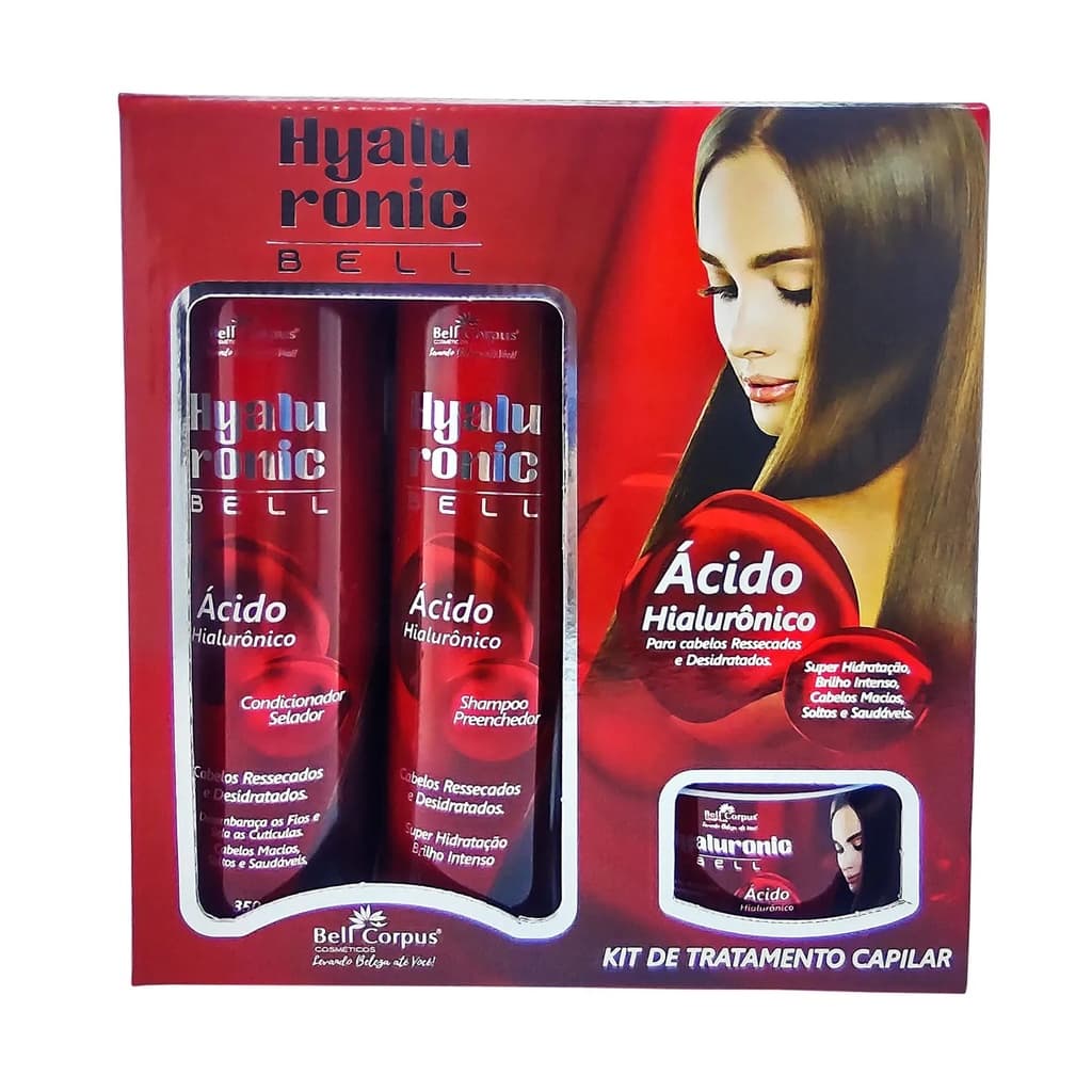 Kit Tratamento Capilar hyaluronic bell 4 peças Bell Corpus