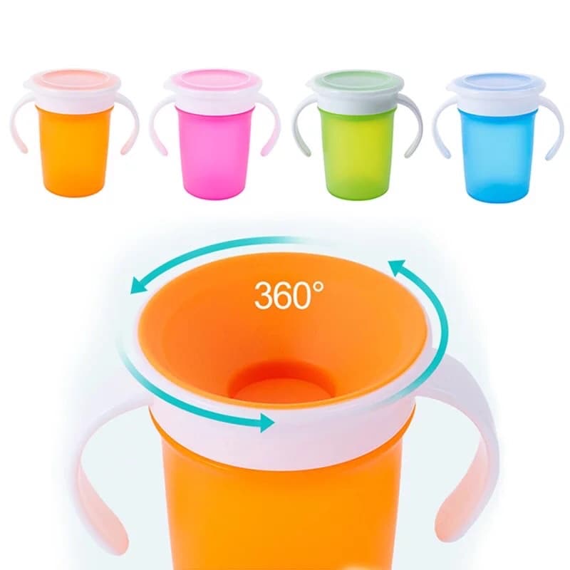 kit 2 copos 360 graus infantil copo de transição treinamento com tampa