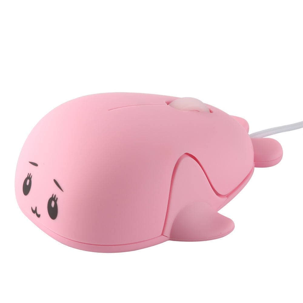 Bonito Golfinho Com Fio Mouse Mini Óptico Dos Desenhos Animados De Computador Para Portátil Desktop PC Meninas Crianças