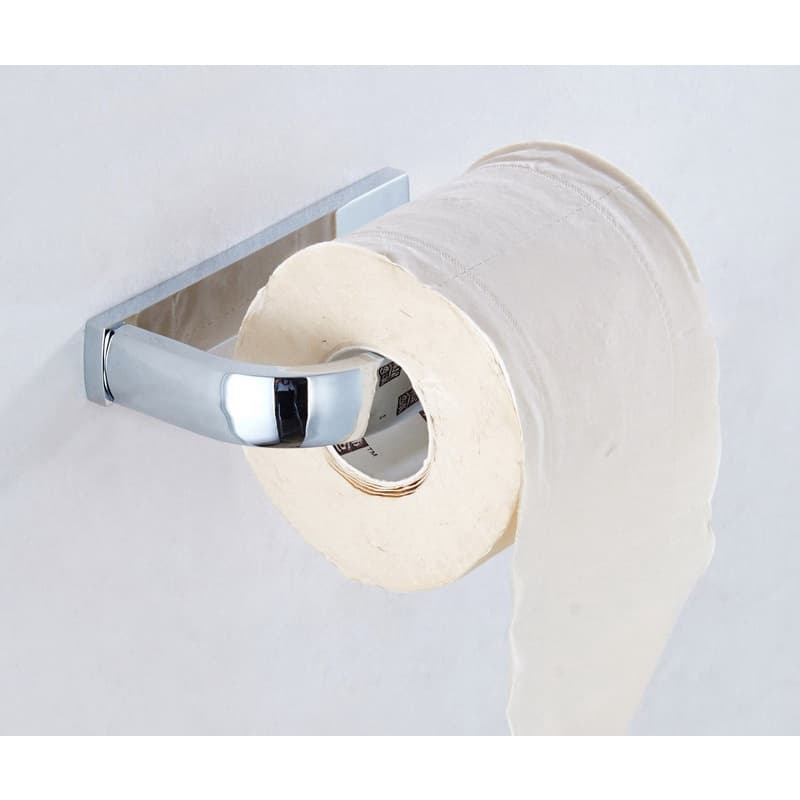 Suporte De Papel Higiênico De Latão Cromado Para Banheiro , Montagem Na Parede , Rolo De Barra De Tecido , Em 2ba838