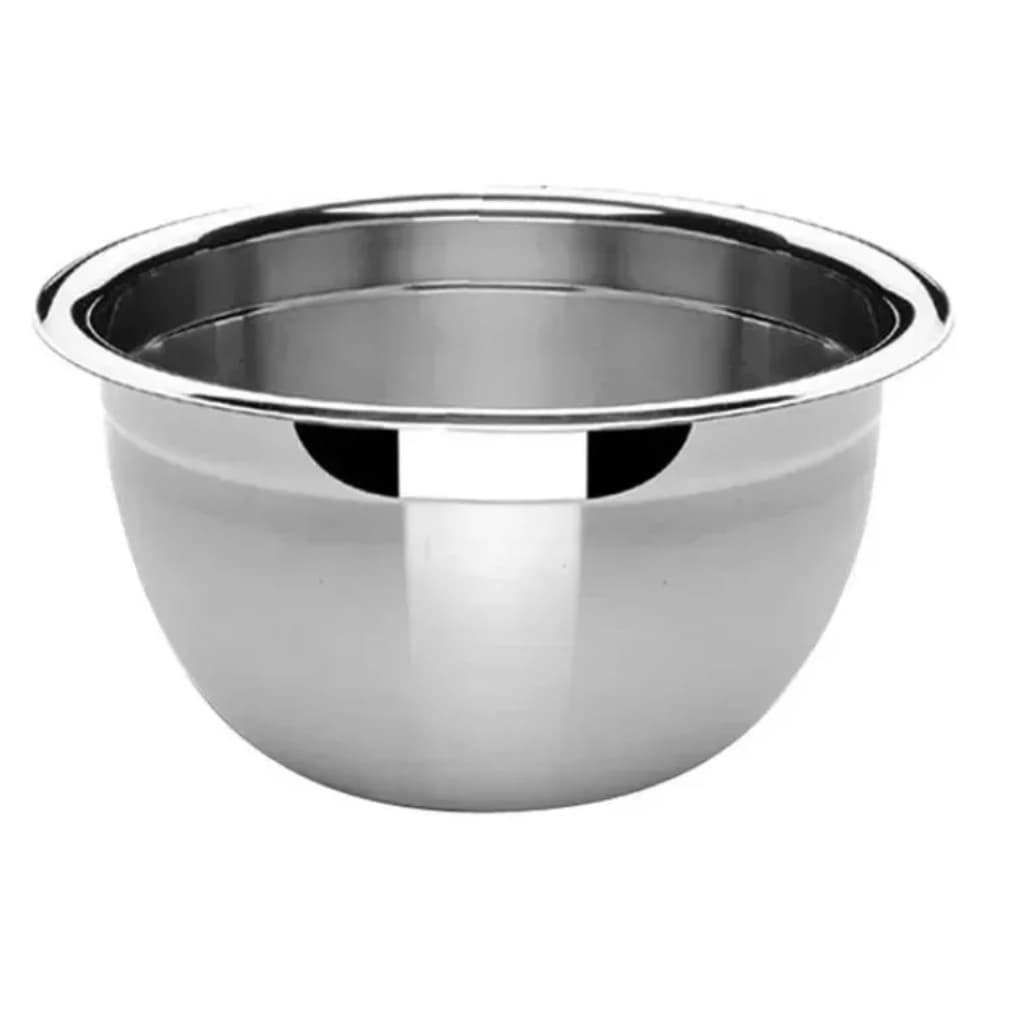 Tigela Bowl Em Aco Inox 20 Cm Baccani Multiuso Para Cozinha E Preparo De Alimentos