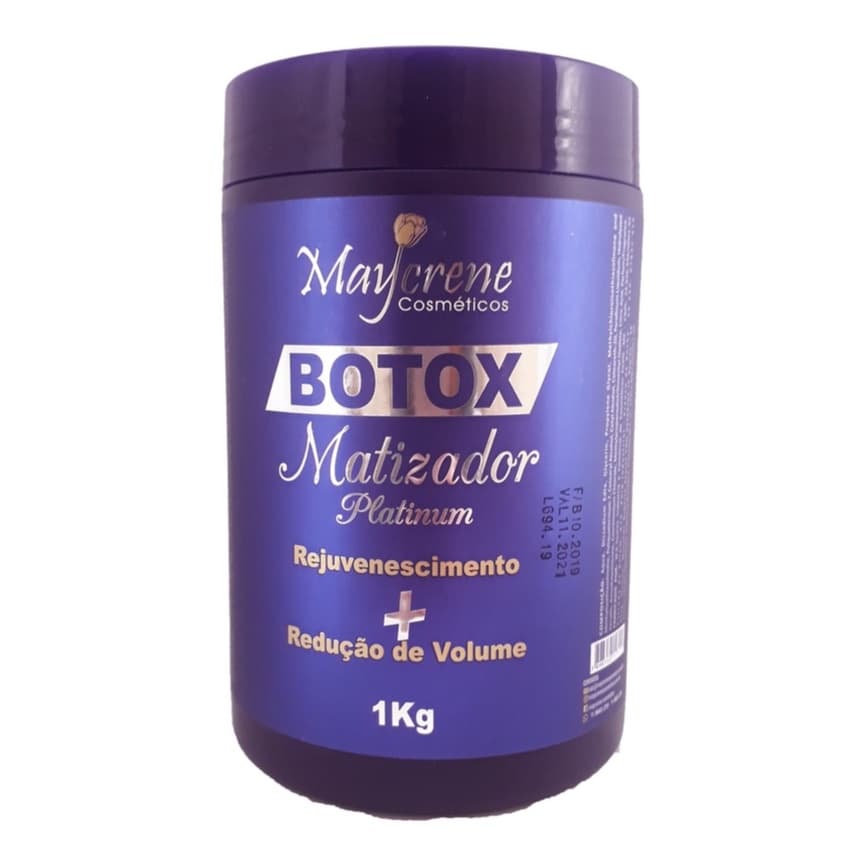 Selagem Térmica Matizadora Platinum Maycrene 1kg, Redução de Volume Salão Maycrene