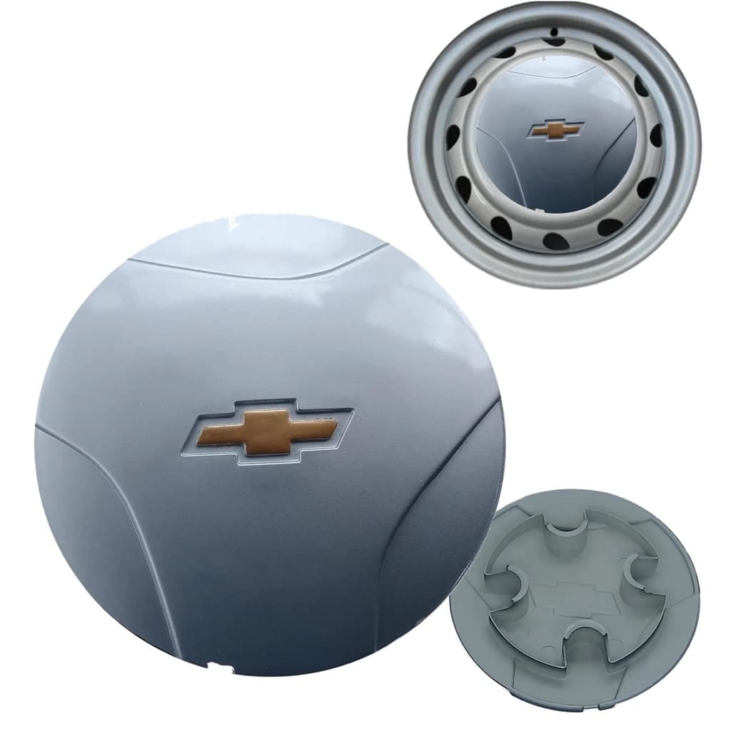 Calota GM Aro13 Corsa Celta Roda De Ferro 1 Unidade Prata