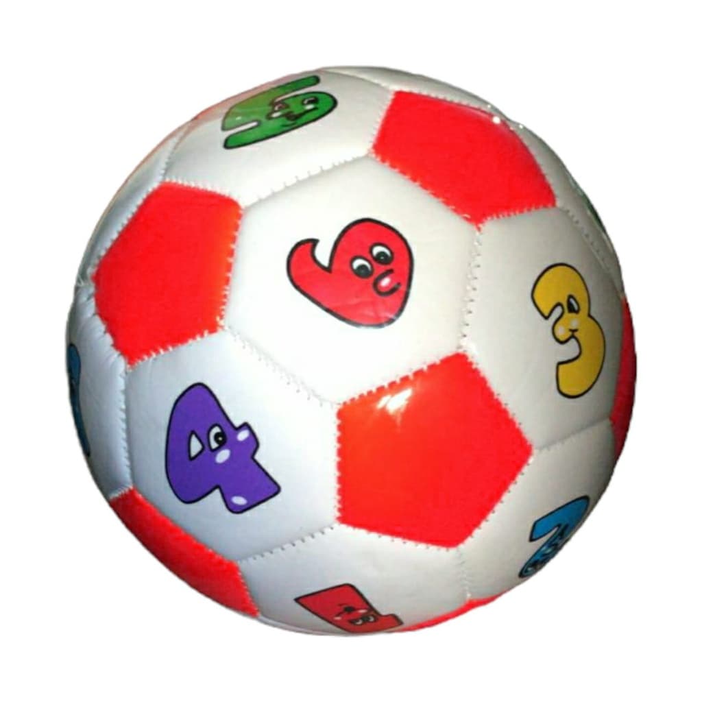 Kit 5 Bola  De Futebol Letras e Números Brilhantes N°2