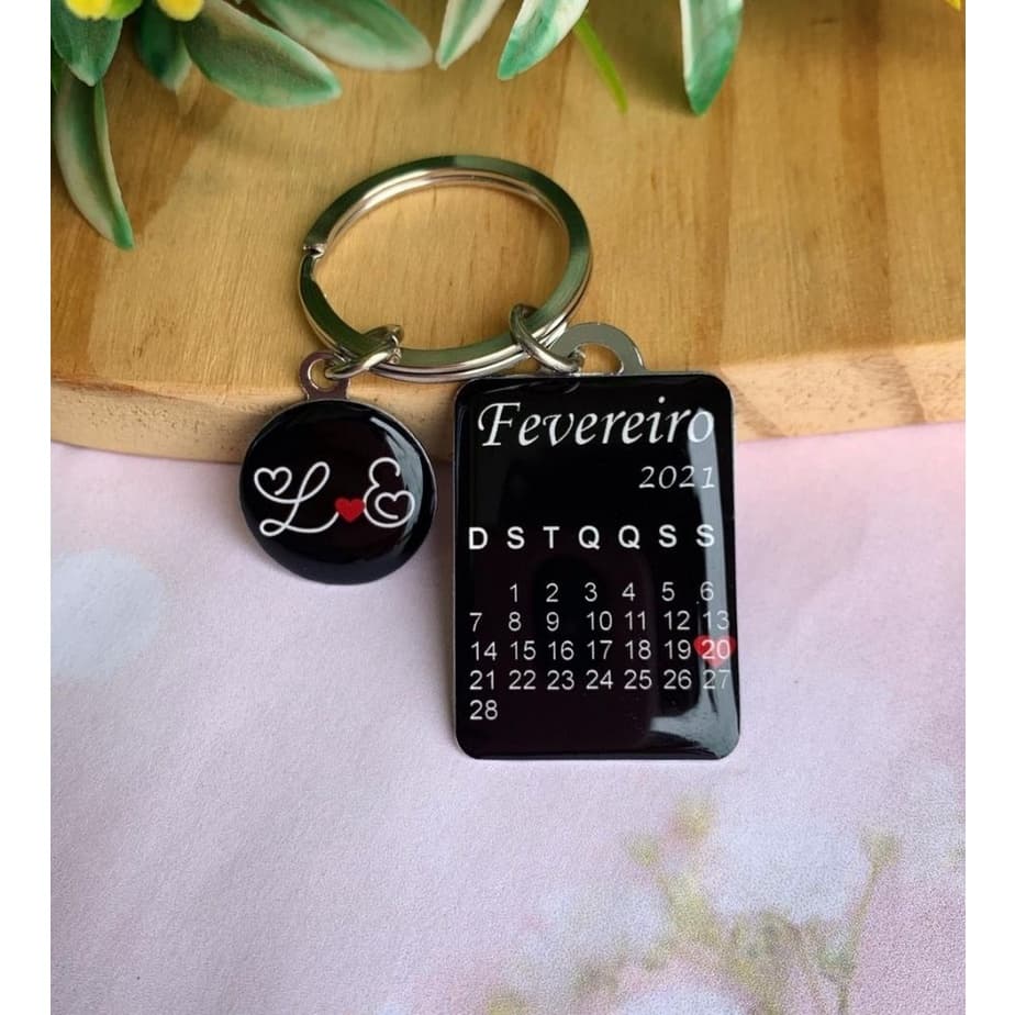 Chaveiro Calendário  Chaveiro com foto  Chaveiro Personalizado em Resina