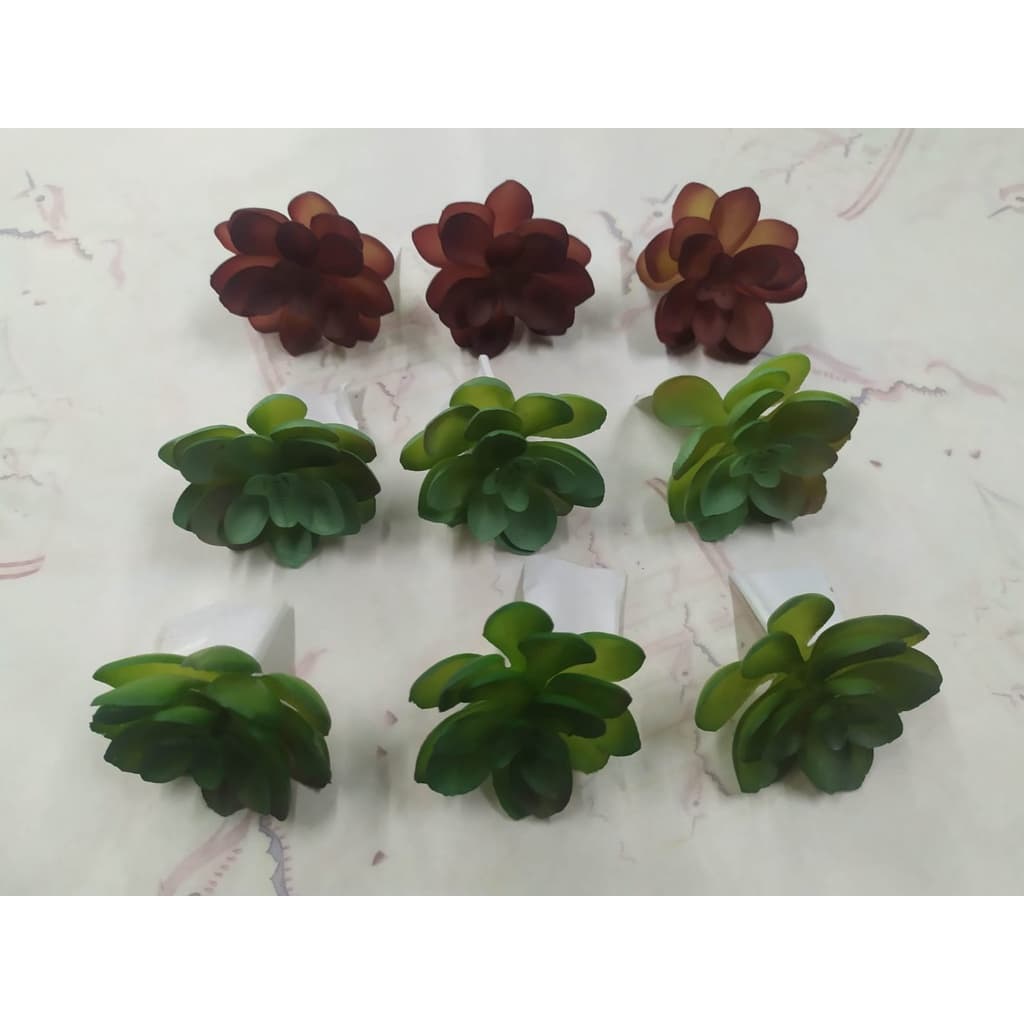 Kit com 3 Mini Suculenta/Cactos Artificial Avulsa ideal para Arranjo Decoracao