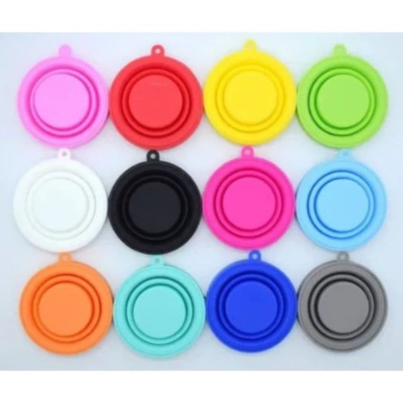 Kit Com 5 Copo Dobr谩vel Silicone Retr谩til Port谩til Com Tampa