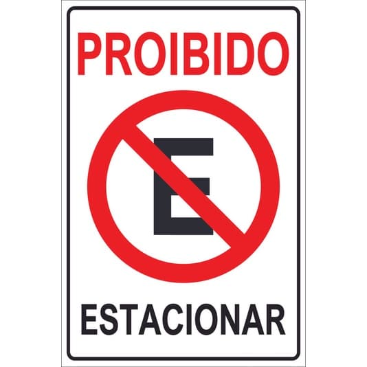 Placa Sinalização Proíbido Estacionar