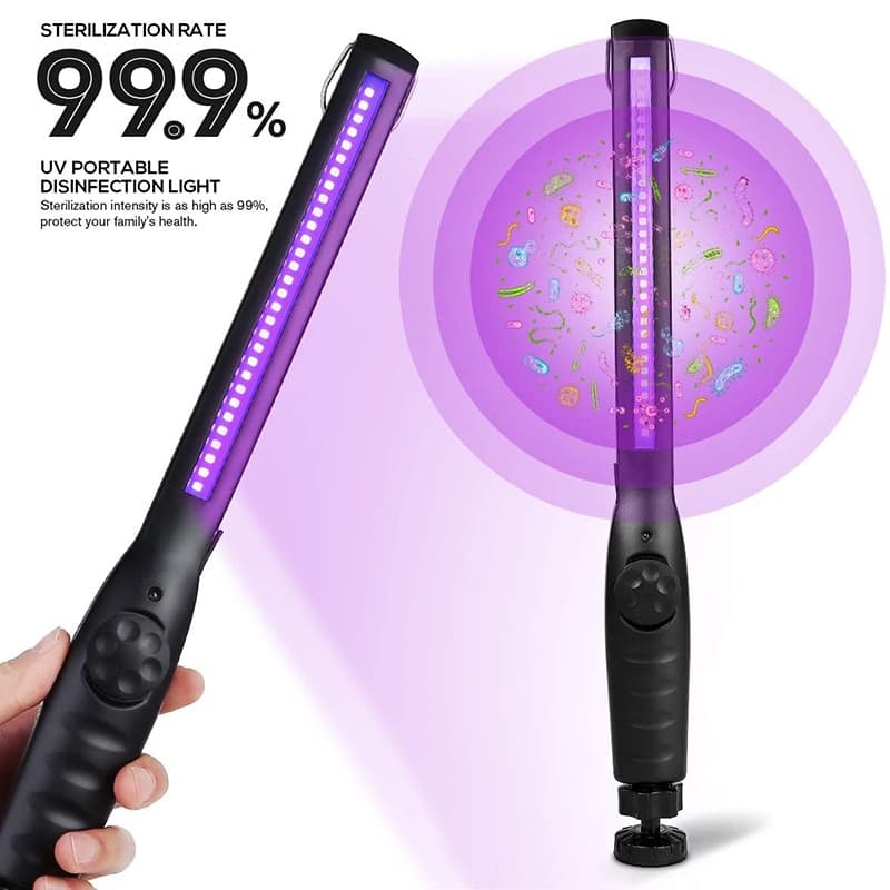 Lâmpadas Germicidas UV Portátil 30LED Sanitizante De Luz Varinha De Desinfetante Ultravioleta Máquina De Carregamento