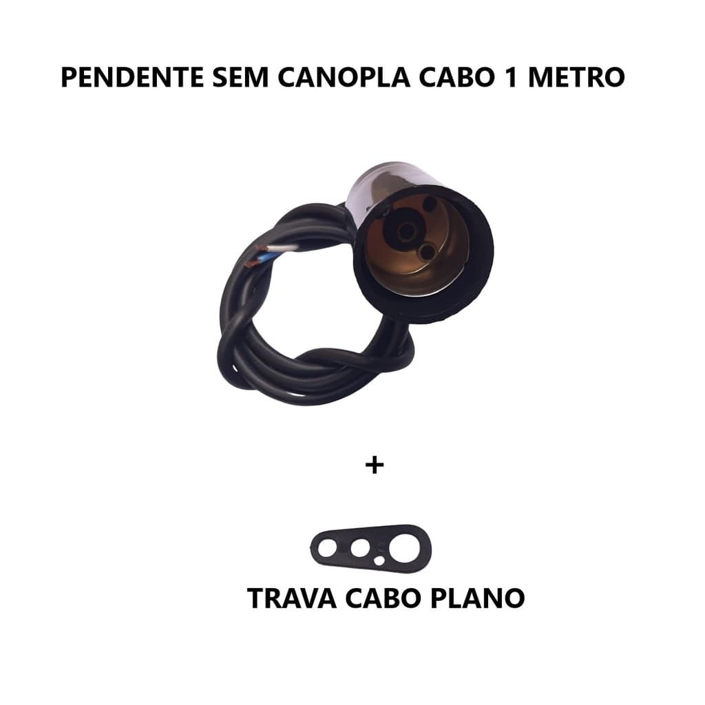 PENDENTE FIO DE 1 METRO SEM CANOPLA PARA DECORAÇÃO DE AMBIENTES