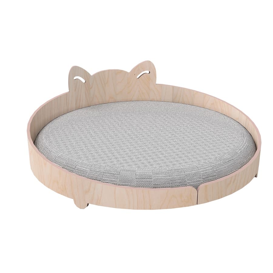 Cama de Gato Caminha Pet Madeira Natural