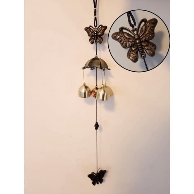 Mensageiro Dos Ventos/Sino dos Ventos Borboletas/Peixe e Espanta Olho Gordo Guarda-Chuva Decoração - 48cm