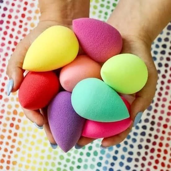 Esponja Gota/pêra/cilíndrica Para Maquiagem Cor Sortida