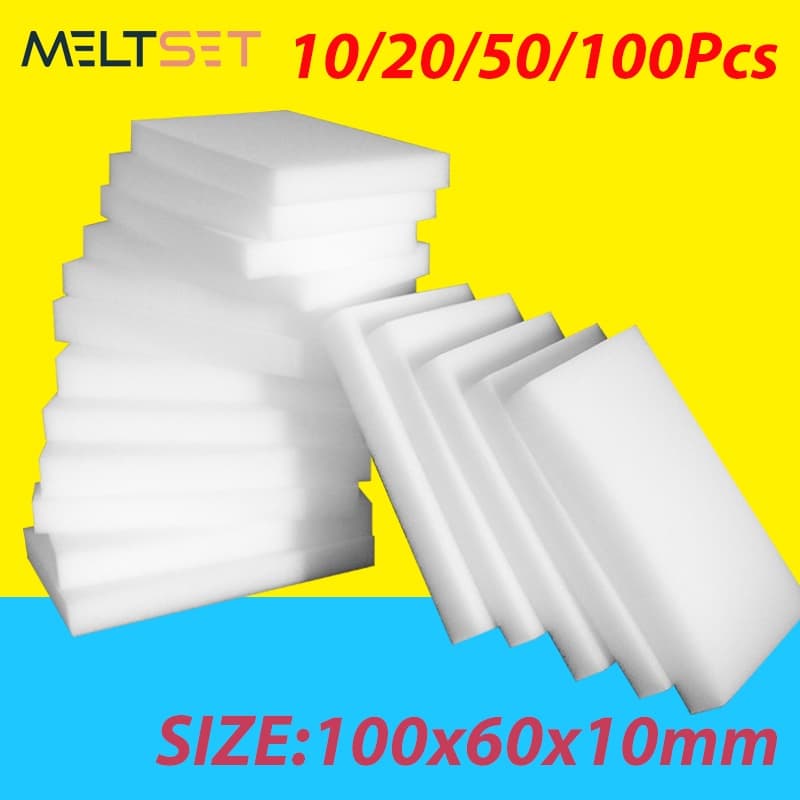 10/20/50/100Pcs Esponja Melamina 100x60 x 10mm Magia Eraser Cleaner Limpeza Para Cozinha Ferramentas De Do Banheiro