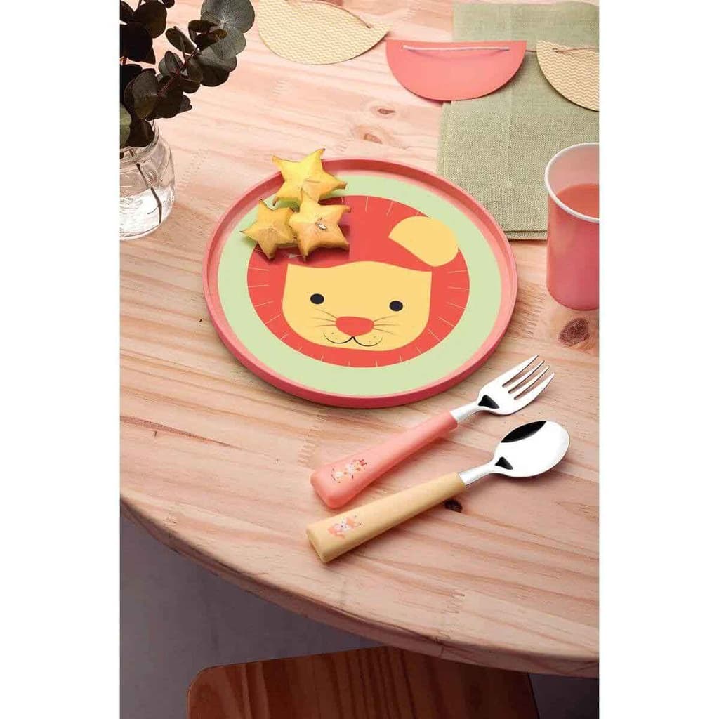 Jogo de Talher e Prato Infantil Tramontina Baby Alimentação 3 peças Talheres Infantil Bebê e Criança