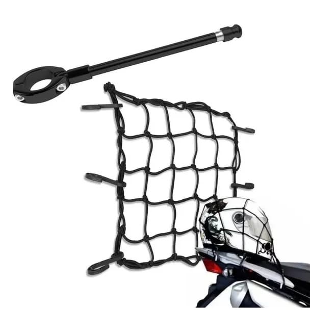 Antena Corta Pipa + Rede Elástica (kit Proteção Para Sua Moto)