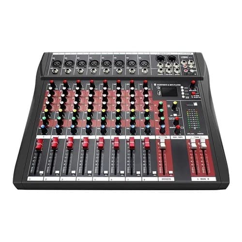 Mesa De Som Bluetooth Usb Mixer Mp3 Digital 8 Canais Le711